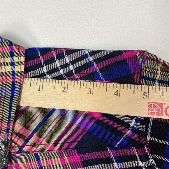 Torrid Women's 1X Plaid Pop Taylor Long Sleeve Button Down Shirt Top‎ - Picture 6 of 9
